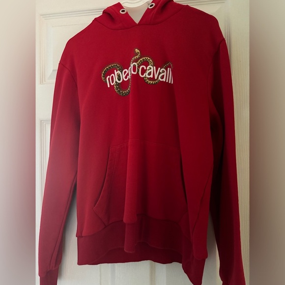 Roberto Cavelli red hoodie - Picture 1 of 4